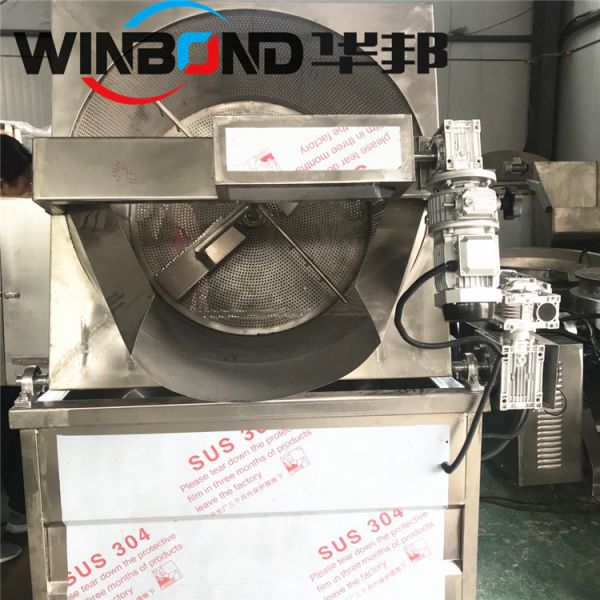 生產全自動連續式油炸機，油炸雞翅流水線